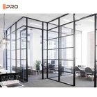 Stazione di lavoro moderna Interni vetro Pareti ufficio divisori personalizzazione Cornice in alluminio