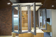 La finestra Bifold di verticale del doppi vetri, ha anodizzato il vento di alluminio del popolare della Bi di Windows della cucina della finestra di alluminio di alluminio di piegatura