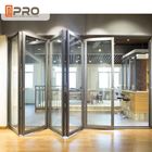 Porte d'impilamento pieganti di alluminio di progettazione moderna per la porta bifold lustrata doppio bifold verticale residenziale della porta della Camera