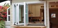 doppio scivolamento verticale lustrato incorniciato di alluminio di piegatura della finestra di piegatura di piegatura Bifold di vetro di alluminio della finestra di alta qualità