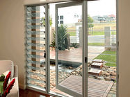 La lega di alluminio decorativa interna ha munito le singole porte di cardini interne con le inserzioni di vetro per il piccolo vetro di acciaio inossidabile degli spazi