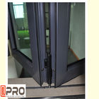 doppio scivolamento verticale lustrato incorniciato di alluminio di piegatura della finestra di piegatura di piegatura Bifold di vetro di alluminio della finestra di alta qualità