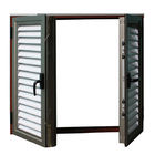 Doppia finestra di alluminio verticale lustrata di alluminio nera della stoffa per tendine della finestra di scivolamento della stoffa per tendine del ponte della finestra