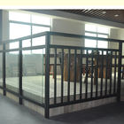 Corrimani di vetro di lunghezza 6063 del balcone di alluminio su ordinazione della balaustra