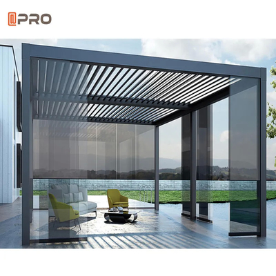 Pergola in alluminio moderno esterno impermeabile per il tetto isolato per il giardino