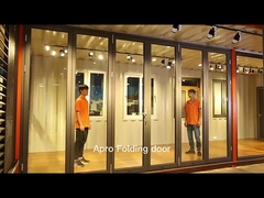 Porte pieghevoli in alluminio a pannelli multipli neri Residenziali efficienti dal punto di vista energetico