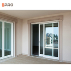 Porte resistenti di alluminio del patio della porta di vetro di scivolamento della rottura termica esteriore della Camera