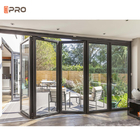 Sistema di taglio termico per porte pieghevoli in alluminio esterno in vetro per patio Bi su misura impermeabile
