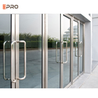 Doppio vetro su misura della struttura di alluminio delle porte a battente del patio della stoffa per tendine di dimensione per