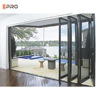 Porte pieghevoli in alluminio a doppio vetro per casa moderna per ristorante dell'hotel