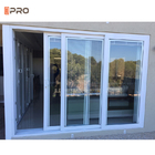 Le porte di alluminio rivestite del patio della struttura della polvere moderna raddoppiano lo scivolamento di vetro