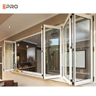 Pieghi la piegatura verticale residenziale Bifold di alluminio di vetro Windows di Windows