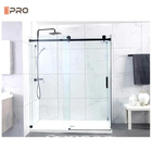 Porte da bagno in alluminio thinkness da 1,4 mm Porte scorrevoli interne in vetro per WC senza telaio