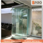 Porte di patio in vetro in alluminio per case senza cornice porte scorrevoli pieghevoli esterne