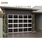 Porta di garage in alluminio sezionale intelligente 8x7 parti chiare materiale di vetro