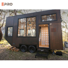 200mm EPS Parete Case prefabbricate in legno Luxury Tiny Loft Trailer Travel Struttura in acciaio leggero