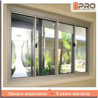 Finestre scorrevoli di alluminio aperte verticali con vetro a schermo Finestre scorrevoli rinnovate per casa
