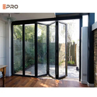 Sistema di rottura termica porta scorrevole pieghevole in alluminio doppio vetro per ingresso porte pieghevoli bi