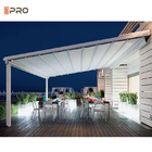Acciaio in alluminio per esterno, telaio in PVC, ombrello, tetto retrattile, impermeabile, pergola