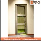 L'alluminio moderno di vetro del bagno ha munito i portelli scorrevoli di cardini per il hin inossidabile della porta della porta a due battenti di alluminio residenziale della Camera
