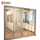Le porte di vetro di scivolamento di alluminio dell'interno con gli accessori di gomma del sigillante di EPDM hanno usato la vendita esteriore delle porte di vetro di scivolamento