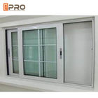 Scivolamento scorrevole scorrevole verticale di alluminio di vetro di finestra di alluminio di verticale della tenda del balcone di Windows della Camera moderna semplice