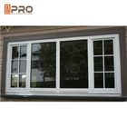 L'impatto scorrevole Windows sicuro di uragano di montaggio di alluminio nero per la casa protegge la finestra di scivolamento di alluminio dei materiali