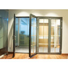 Porta su ordinazione della doccia del popolare della Bi della porta di piegatura di progettazione durevole ambientale di alluminio Bifold impermeabile delle porte pieganti