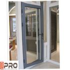 Le porte a battente di alluminio su misura di progettazione per la porta di vetro della cerniera di porta di acciaio inossidabile delle costruzioni della costruzione muniscono nero di cardini