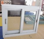 Windows scorrevole di alluminio bianco economizzatore d'energia con la cima di vetro riflettente ha appeso la finestra di scivolamento di alluminio della finestra di scivolamento
