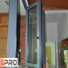 Piegatura di alluminio residenziale Windows con il verticale piegante scorrevole nero o su misura di piegatura del fornitore della finestra di colore