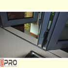 Piegatura di alluminio residenziale Windows con il verticale piegante scorrevole nero o su misura di piegatura del fornitore della finestra di colore