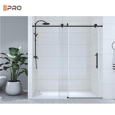 Porte da bagno in alluminio thinkness da 1,4 mm Porte scorrevoli interne in vetro per WC senza telaio